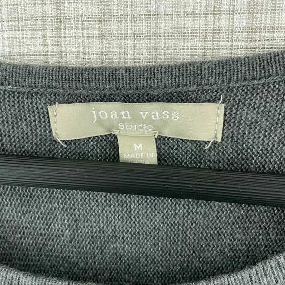 Joan Vass Long sleeve women's Size Medium long sweater shirt 7318 - Picture 4 of 7